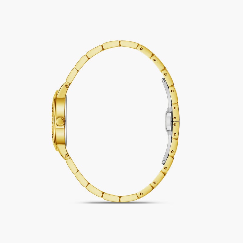 OMAX Gold Analog Watch with Turquoise Dial for Women - Image 2